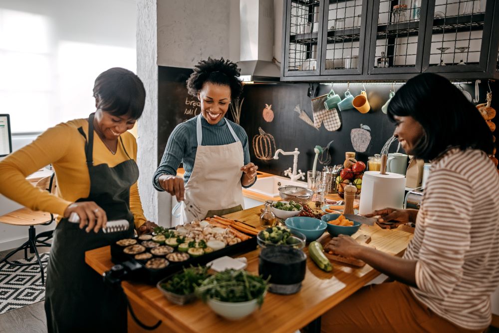 friends cooking